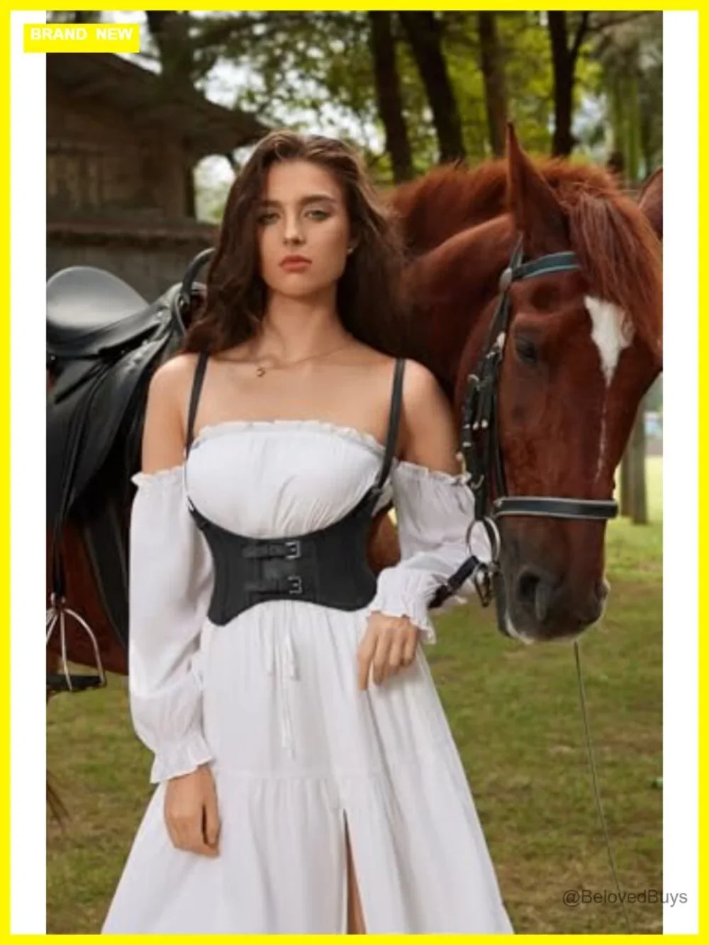 Faux Leather Steampunk Underbust Corset Waist Belt Victorian